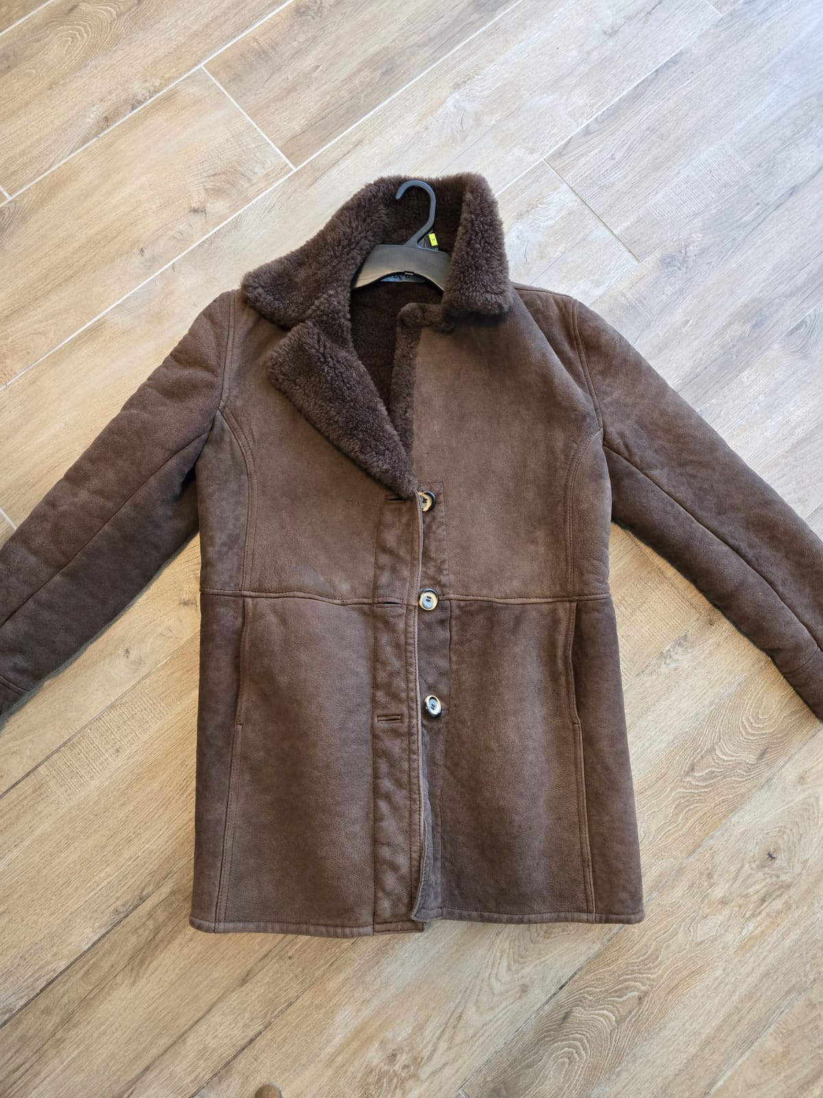 Chaqueta Shearling Marrón Oscuro